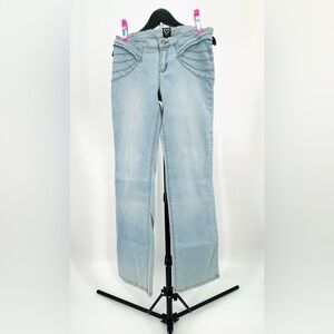 Y2K XOXO Women's Light Blue Straight Leg Jeans